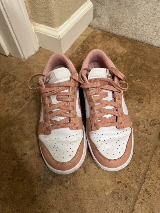 Nike Dunk Low in Tan and White - Picture 2 of 4